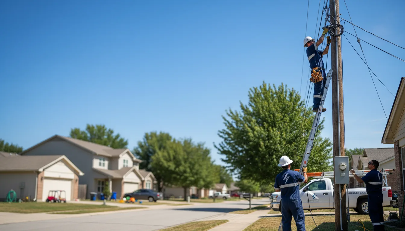 Residential electrician providing installation services in Sublette, KS